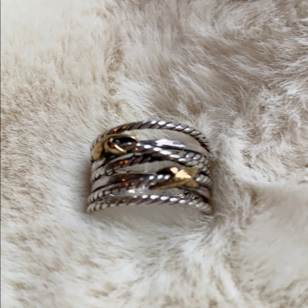 David Yurman Double X Crossover Ring!! - Picture 3 of 7